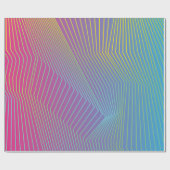 Moderne Paarse blauwe ombre met strepen Cadeaupapier (Vlak)