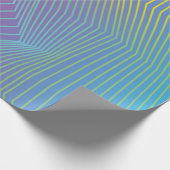 Moderne Paarse blauwe ombre met strepen Cadeaupapier (Hoek)