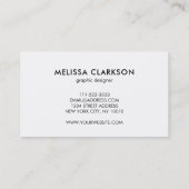 Moderne paarse blauwe waterverf spetterende profes visitekaartje (Achterkant)