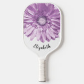 Moderne paarse bloem aangepaste naam pickleball-pa pickleball paddle (Voorkant)