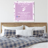 Moderne Paarse Bloemen Girly Salon Informatie Sign Canvas Afdruk (Insitu (Slaapkamer))