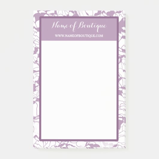 Moderne Paarse Bloemen Meisje Beauty Boutique Post-it® Notes (Voorkant)