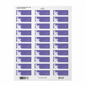 Moderne Paarse Bloemen paar namen retour adres Etiket (Full Sheet)