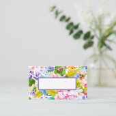 Moderne Paarse Bloemen Romantische Bruiloft Plaats Plaatskaartje (Staand voorkant)