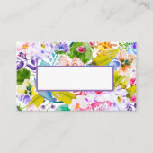 Moderne Paarse Bloemen Romantische Bruiloft Plaats Plaatskaartje (Voorkant)