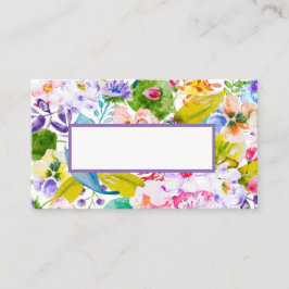 Moderne Paarse Bloemen Romantische Bruiloft Plaats Plaatskaartje