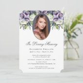 Moderne Paarse bloemenfoto in liefdevolle herinner Kaart (Staand voorkant)