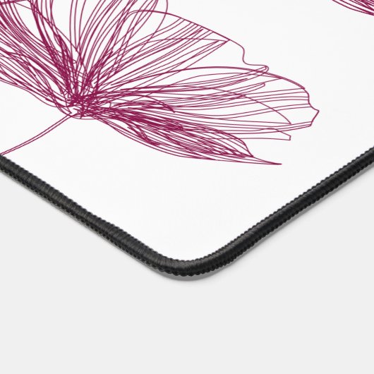 Moderne paarse bloemtekening Cute Boho meisjesacht Bureaumat (Hoek)