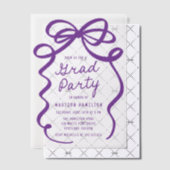 Moderne Paarse boog foto afstudeerfeest Vellum Uitnodigingen (Offset (Uitnodiging))