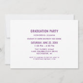 Moderne paarse borstel schrift verloop foto feest kaart (Achterkant)