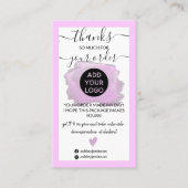 Moderne paarse borstellijngrens dank u wel visitekaartje (Voorkant)