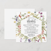 Moderne Paarse botanische wilde Vrijgezellenfeest Kaart (Voorkant / Achterkant)