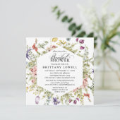 Moderne Paarse botanische wilde Vrijgezellenfeest Kaart (Staand voorkant)