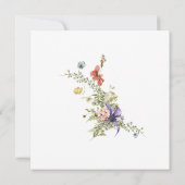 Moderne Paarse botanische wilde Vrijgezellenfeest Kaart (Achterkant)