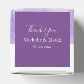 Moderne Paarse bruiloft Bedankdoosjes (Bovenkant)