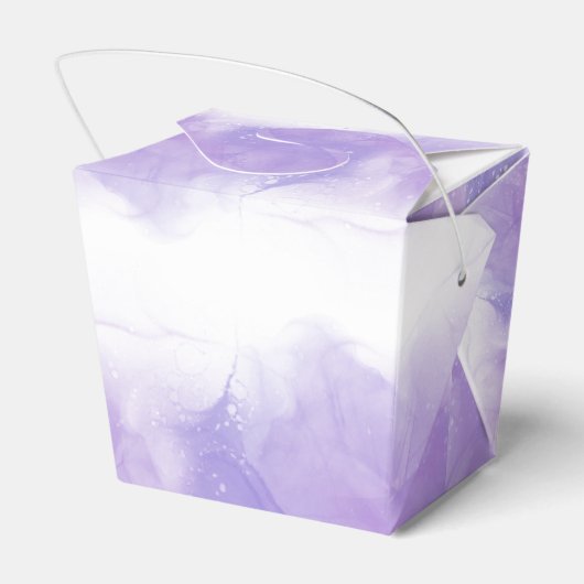 Moderne Paarse bruiloft Bedankdoosjes (Achterkant)