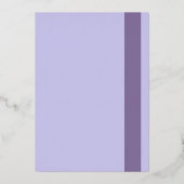 Moderne Paarse bruiloft Folie uitnodiging (Achterkant)