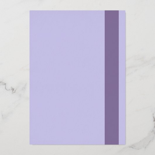 Moderne Paarse bruiloft Folie uitnodiging (Achterkant)