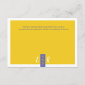 Moderne paarse bruiloft met een minimum informatiekaartje (Achterkant)