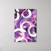 Moderne Paarse bruine smog Abstract 24 x 36 inch Canvas Afdruk (Voorkant)