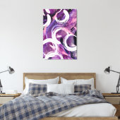 Moderne Paarse bruine smog Abstract 24 x 36 inch Canvas Afdruk (Insitu (Slaapkamer))
