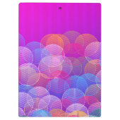 Moderne Paarse Bubbels Geometrisch Gepersonaliseer Klembord (Achterkant)