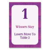 Moderne Paarse Bunco tafel Kaart (Achterkant)