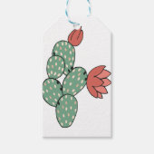Moderne paarse cactus cadeaulabel (Voorkant)