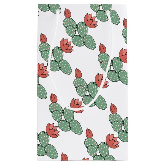 Moderne paarse cactus klein cadeauzakje (Achterkant)