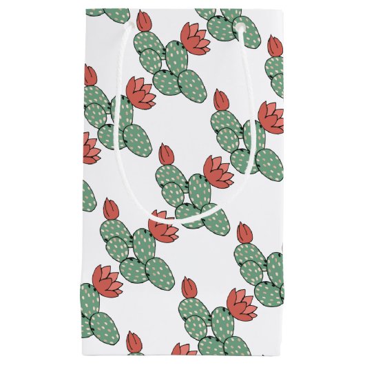 Moderne paarse cactus klein cadeauzakje (Voorkant)