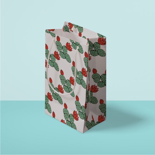 Moderne paarse cactus klein cadeauzakje