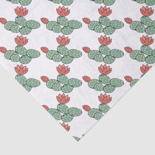 Moderne paarse cactus tissuepapier (Detail)
