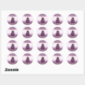 Moderne Paarse Cake Dank Je Wel Ronde Sticker (Vel)