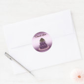 Moderne Paarse Cake Dank Je Wel Ronde Sticker (Envelop)