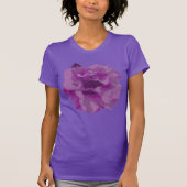 Moderne Paarse Camelia Bloem T-Shirt (Voorkant)