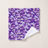 Moderne Paarse Camouflagepatroon Bad Handdoek (Wasdoekje)