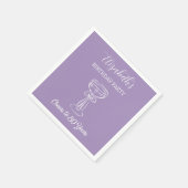 Moderne Paarse Cheers tot 30 jaar Verjaardag Serve Servet (Hoek)