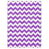 Moderne Paarse Chevron Monogram Initiaal Clip Boar Klembord (Achterkant)