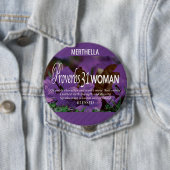 Moderne Paarse Christelijke PROVERBS 31 Ronde Button 4,0 Cm (In situ)