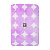 Moderne Paarse cirkels | Monogram Badmat (Voorkant Verticaal)