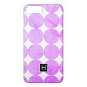 Moderne Paarse cirkels | Monogram Case-Mate iPhone Case (Achterkant)