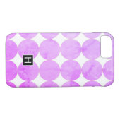 Moderne Paarse cirkels | Monogram Case-Mate iPhone Case (Achterkant (Horizontaal))