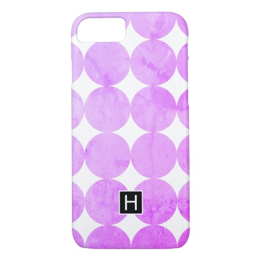 Moderne Paarse cirkels | Monogram Case-Mate iPhone Case (Achterkant)
