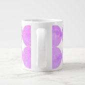 Moderne Paarse cirkels | Monogram Grote Koffiekop (Achterkant)