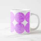 Moderne Paarse cirkels | Monogram Grote Koffiekop (Rechts)