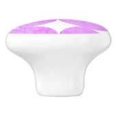 Moderne Paarse cirkels | Monogram Keramische Knop (Zijkant)