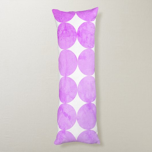 Moderne Paarse cirkels | Monogram Lichaamskussen (Achterkant (Verticaal))