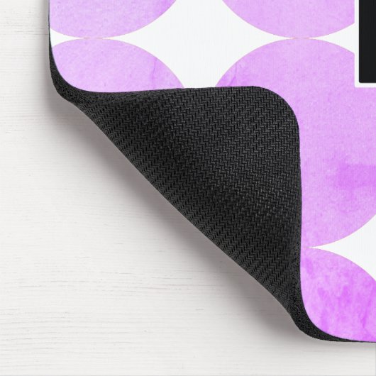 Moderne Paarse cirkels | Monogram Muismat (Hoek)