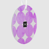 Moderne Paarse cirkels | Monogram Ornament (voorkant)