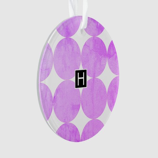 Moderne Paarse cirkels | Monogram Ornament (voorkant)